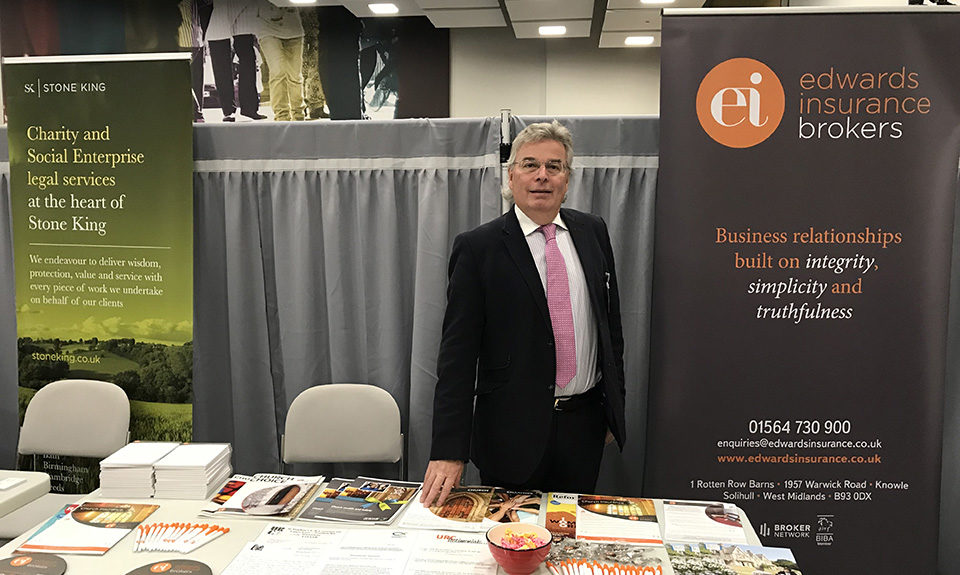 David Edwardson Edwards Insurance Brokers Stand in Leeds